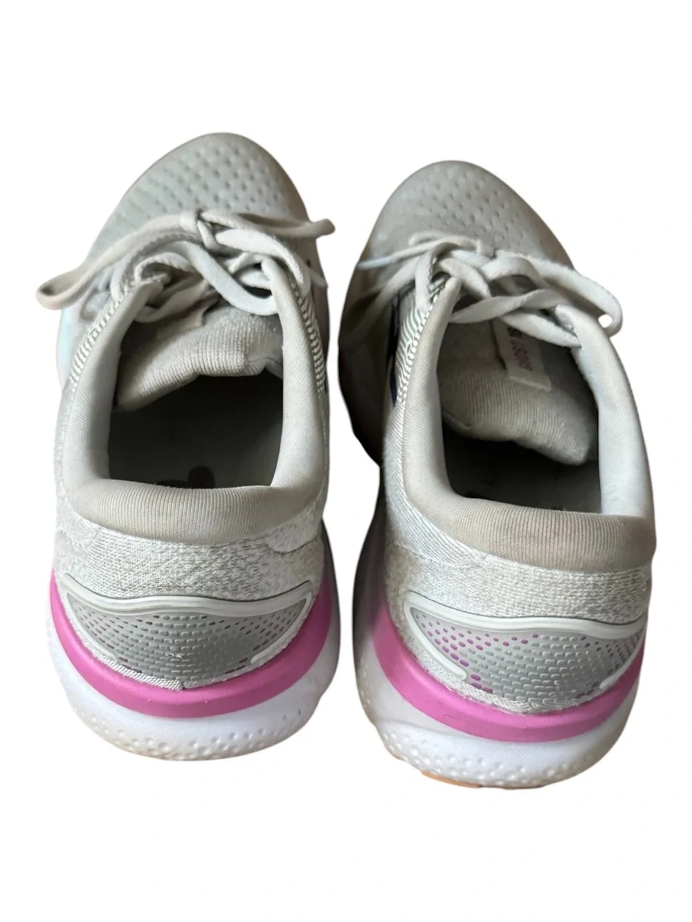 Brooks Women's Running Shoes - Light Gray with Pink & Aqua Gradient